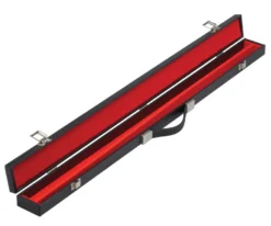 Action 1 Butt 1 Shaft Silver Clasp Box Case -Elite Cue Shop acbx01 01 open