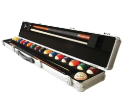 Aramith 2 Shaft 2 Butt Pool Cue & Ball Set Case -Elite Cue Shop arabx 01 open