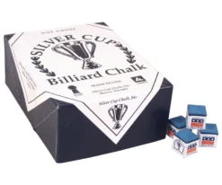 Silver Cup Chalk (Box Of 144 Cubes) -Elite Cue Shop chs144 blue 01 1