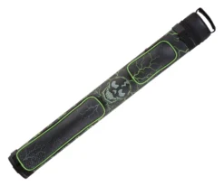 Eight Ball Mafia EBMC22K Green Skull 2 Butt 2 Shaft Hard Case -Elite Cue Shop ebmc22k 1