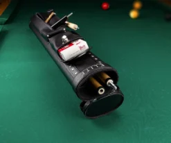 Elite Prime 2 Butt 2 Shaft Hard Case -Elite Cue Shop ecp22 black 01