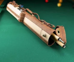 Elite 2x2 Grey Vintage Cue Case -Elite Cue Shop ecv22 chestnut 01 2