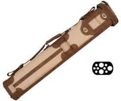 Elite 3x7 Vintage Leather Cue Case Chestnut -Elite Cue Shop ecv37 chestnut 01