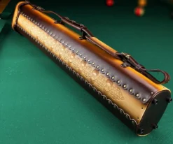 Instroke Tooled 3 Butt 5 Shaft Leather Case -Elite Cue Shop ist35 rust 02