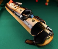 Instroke Tooled 3 Butt 7 Shaft Leather Case -Elite Cue Shop ist37 rust 01 2