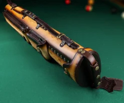 Instroke Tooled 3 Butt 7 Shaft Leather Case -Elite Cue Shop ist37 rust 03