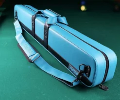 Molinari 2 Butt 4 Shaft Cyan/Black Flat Cue Case -Elite Cue Shop mlcf24 04 1