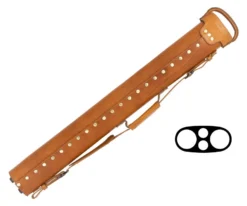Tango Pampa Tan 2 Butt 2 Shaft Leather Cue Case -Elite Cue Shop tapm22 tan 02