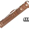 Tango Pampa Chestnut 3 Butt 5 Shaft Leather Cue Case -Elite Cue Shop tapm35 chestnut 01